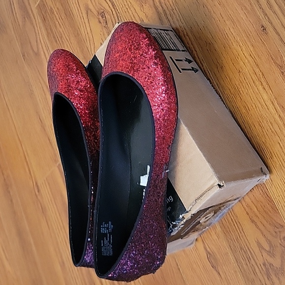 Lower East Side red sparkle flats - Picture 2 of 3